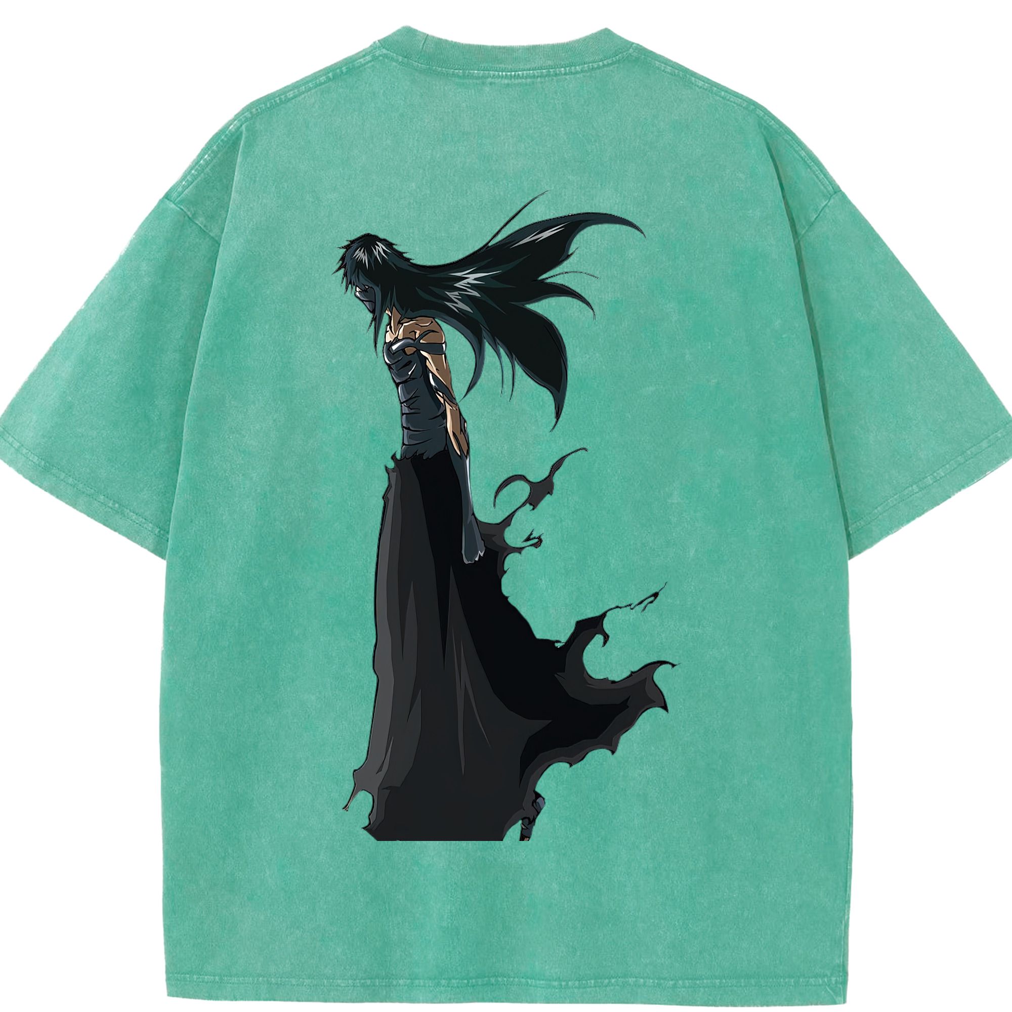 （画像用） ブリーチ 黒崎一護（くろさき いちご）BLEACH Kurosaki Ichigo 綿100% ヴィンテージ風 半袖Tシャツ（背面プリント）